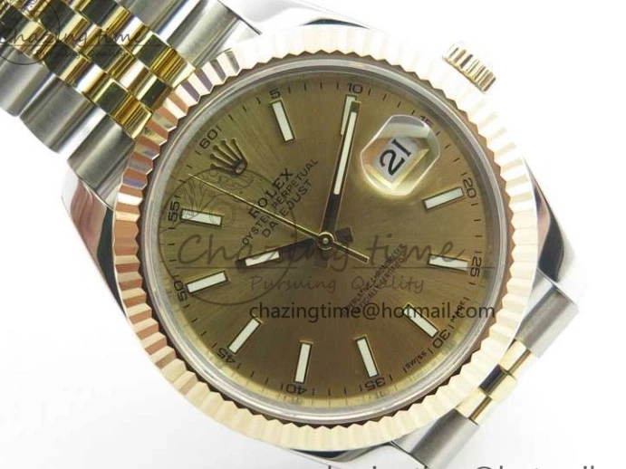 Best Bracelet Dial WWF Stick 126333 Edition 41 Makers YG Jubilee DateJust Wrapped Gold Wrapped SS SS A2836 on YG 0410